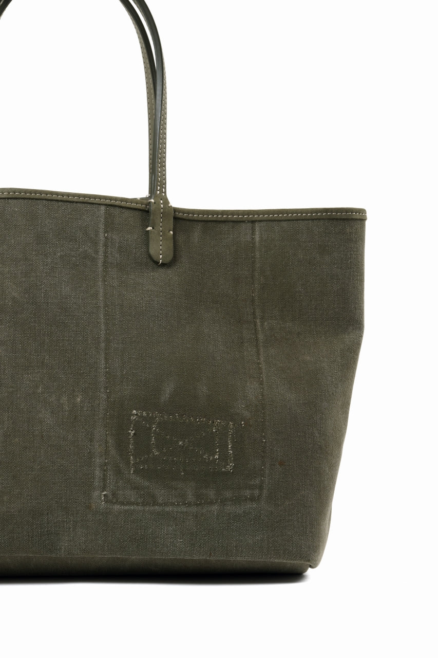 READYMADE DOROTHY BAG MEDIUM - Remade from Vintage Military Canvas (KHAKI) - Image 7