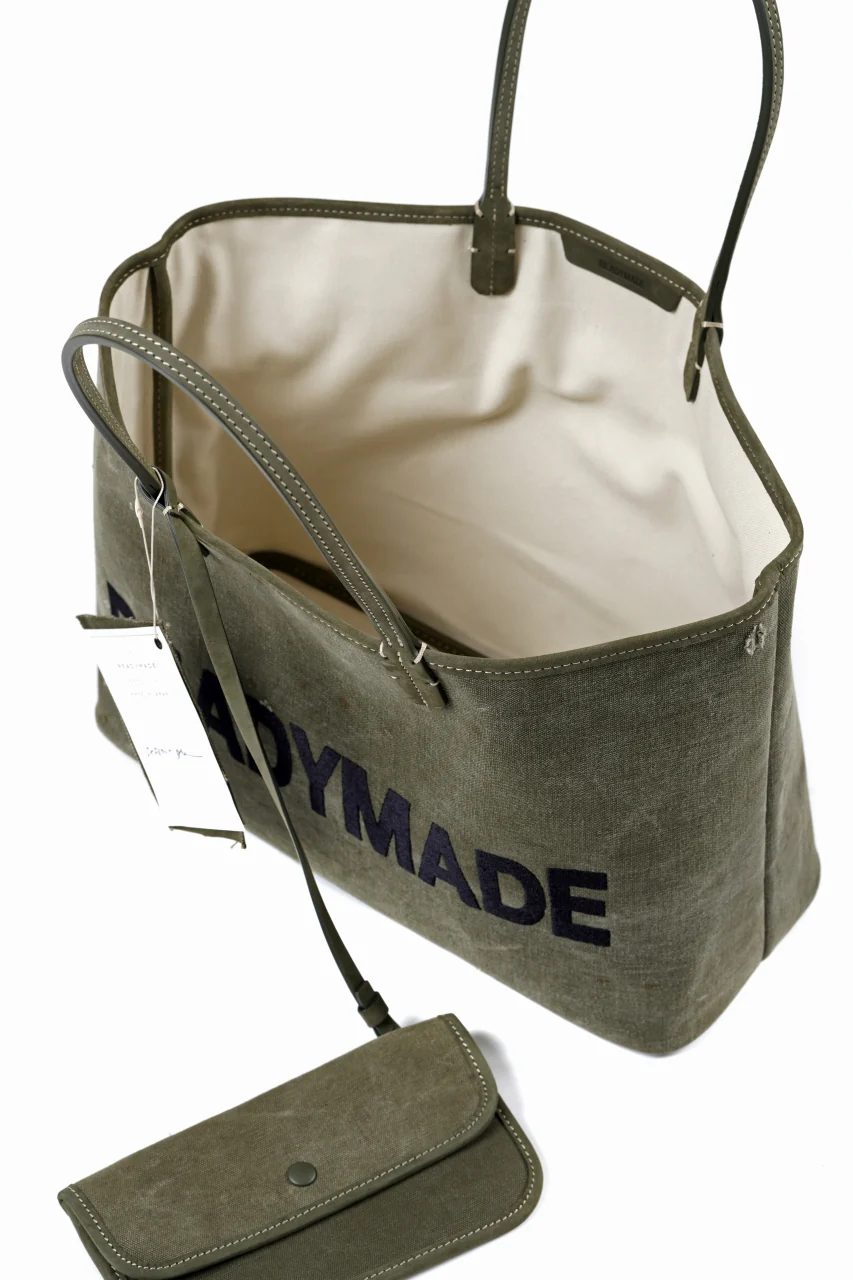 READYMADE DOROTHY BAG MEDIUM - Remade from Vintage Military Canvas (KHAKI) - Image 9