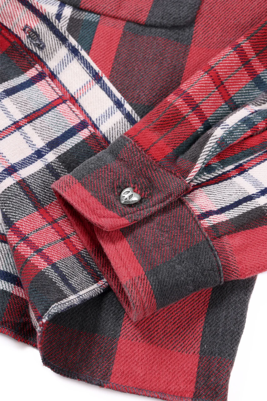 READYMADE FRANNEL SHIRT WITH SILVER BUTTON (ASSORT #A) - Image 10