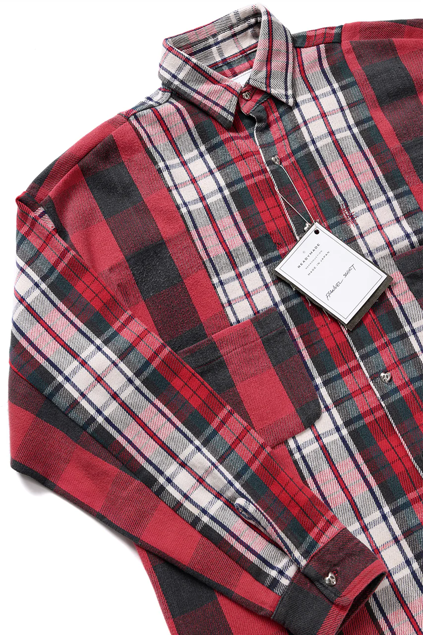 READYMADE FRANNEL SHIRT WITH SILVER BUTTON (ASSORT #A) - Image 12