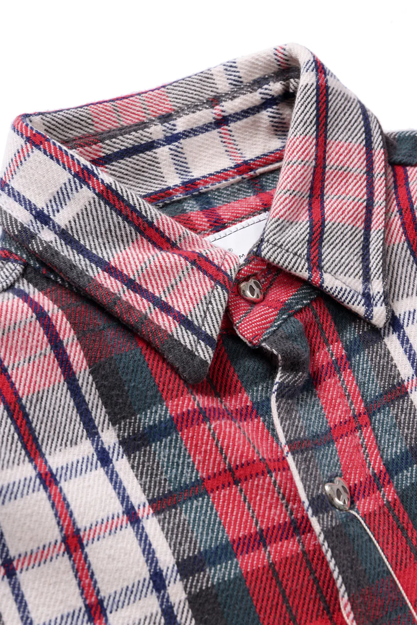 READYMADE FRANNEL SHIRT WITH SILVER BUTTON (ASSORT #A) - Image 14