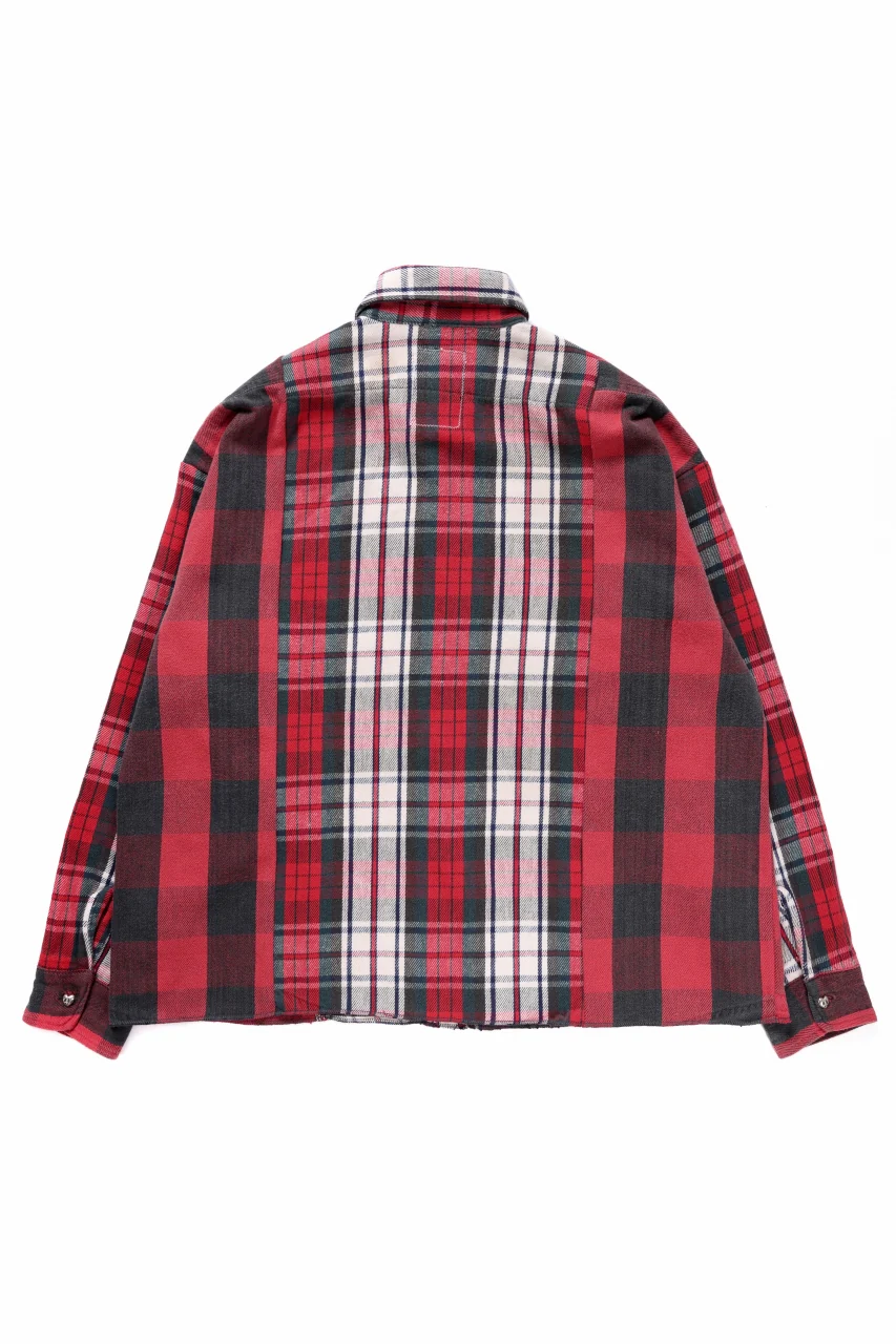 READYMADE FRANNEL SHIRT WITH SILVER BUTTON (ASSORT #A) - Image 5