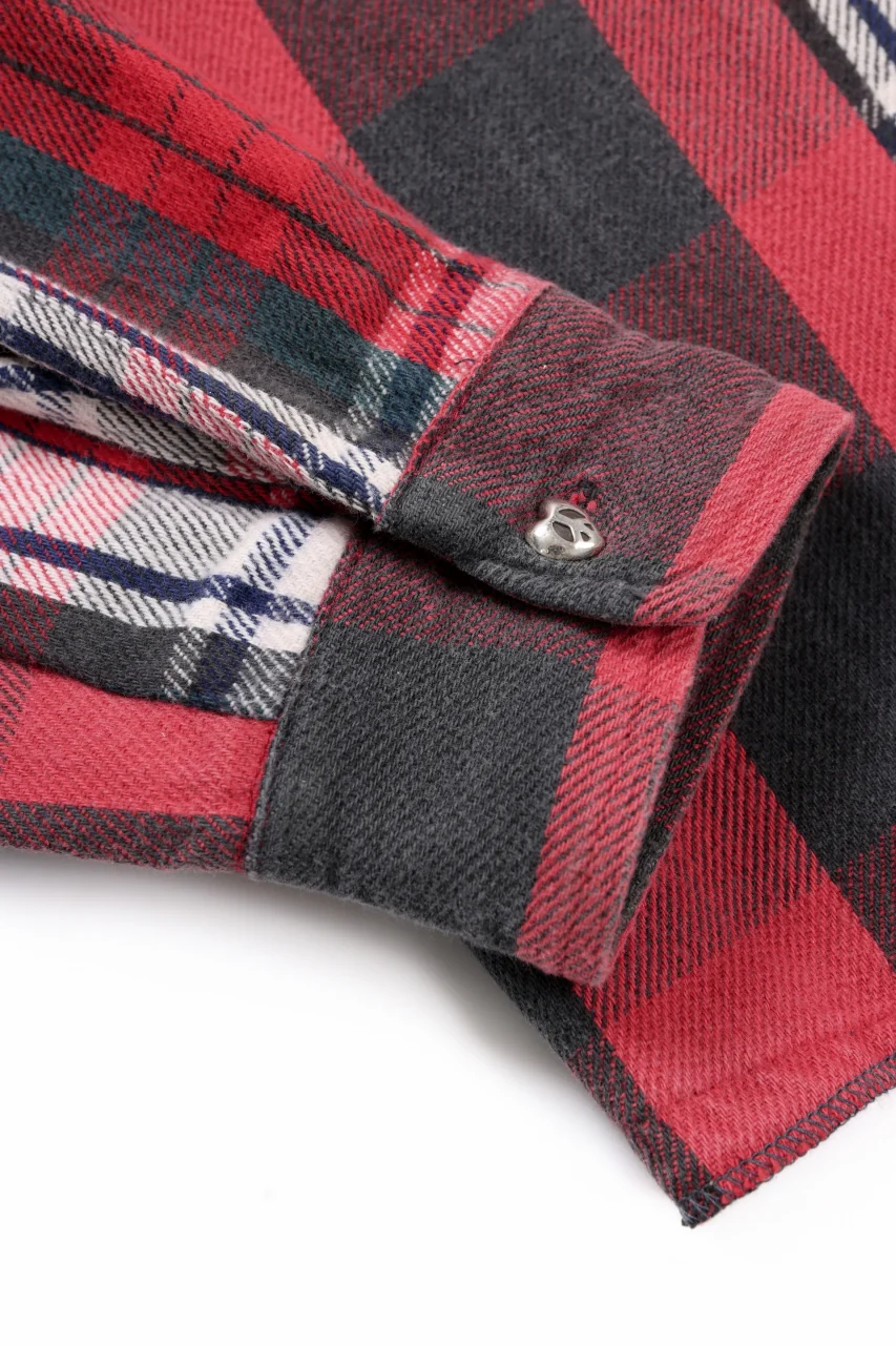 READYMADE FRANNEL SHIRT WITH SILVER BUTTON (ASSORT #A) - Image 9