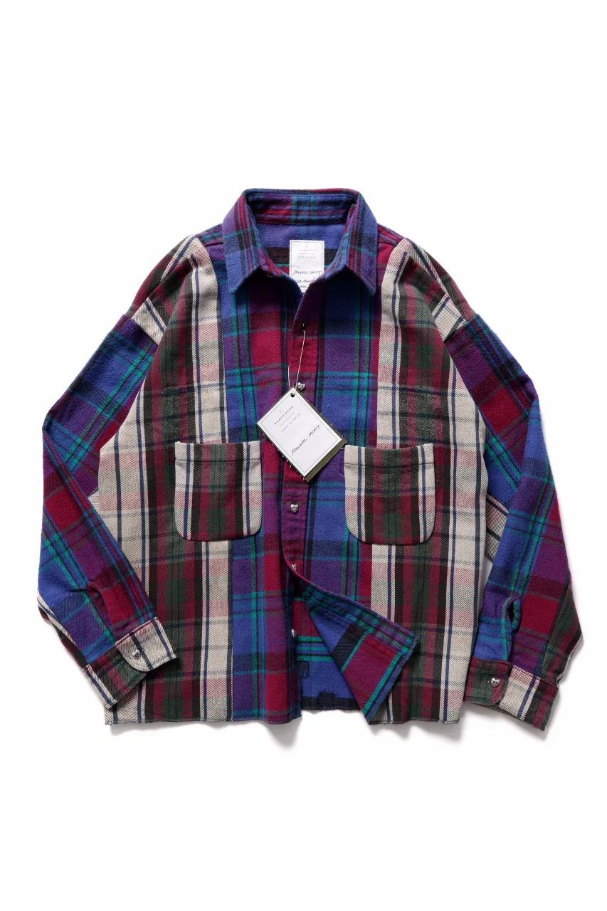 READYMADE FRANNEL SHIRT WITH SILVER BUTTON (ASSORT #B) - Image 2