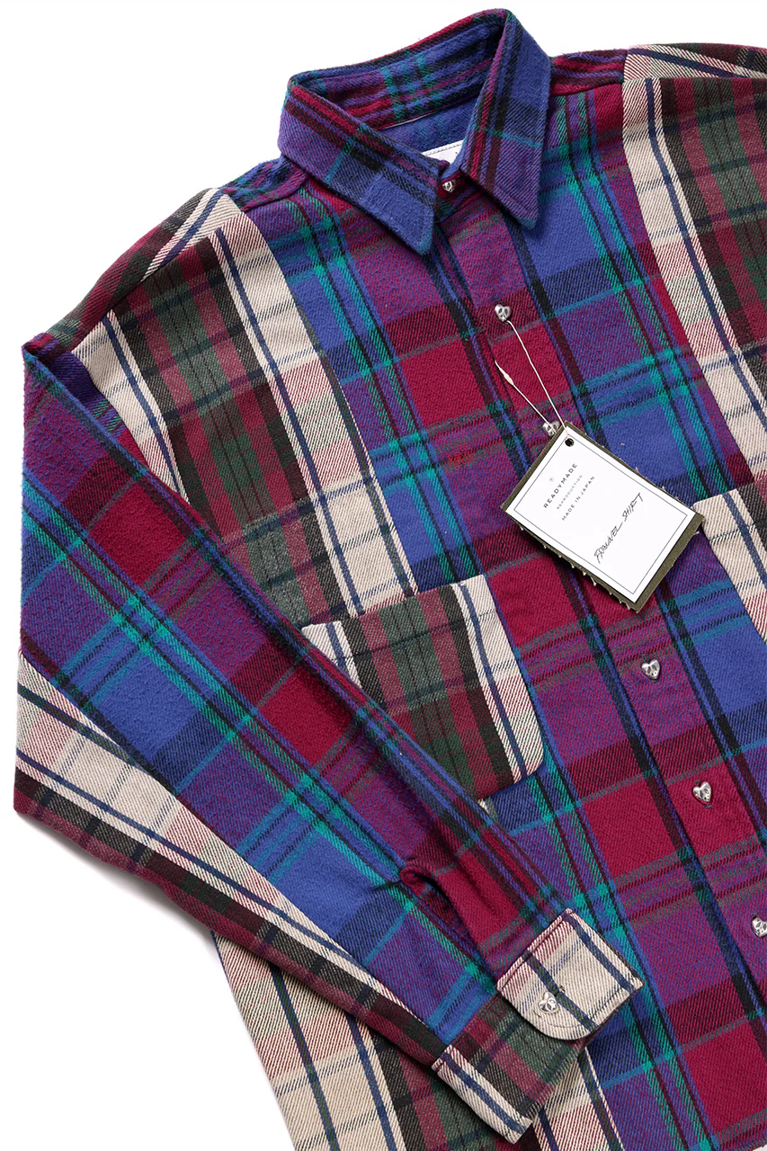 READYMADE FRANNEL SHIRT WITH SILVER BUTTON (ASSORT #B) - Image 6