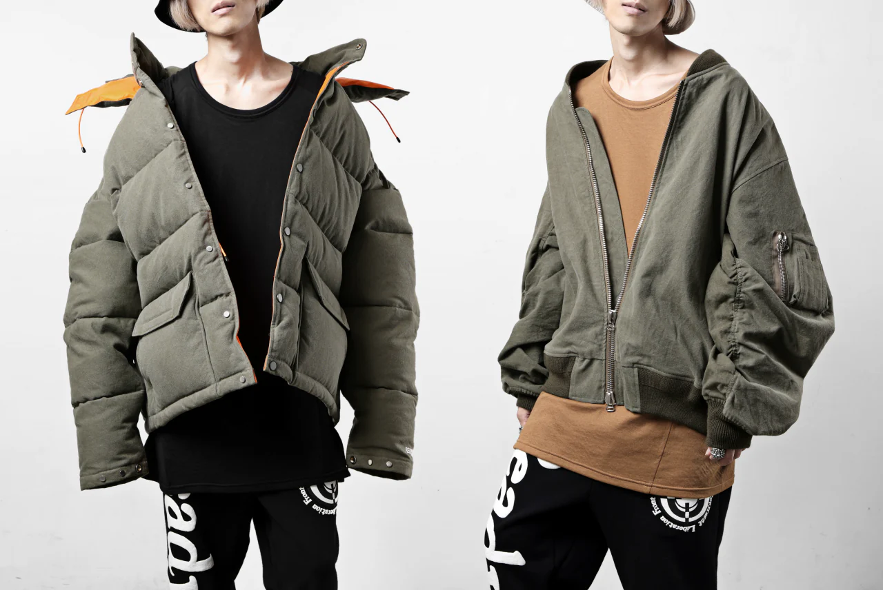 READYMADE HERITAGE DOWN JACKET (KHAKI GREEN) - Image 46