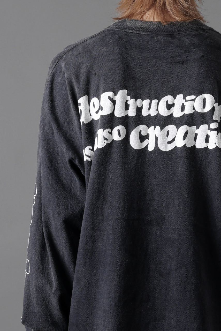 READYMADE L/S T-SHIRT DESTRUCTION (BLACK) - Image 52
