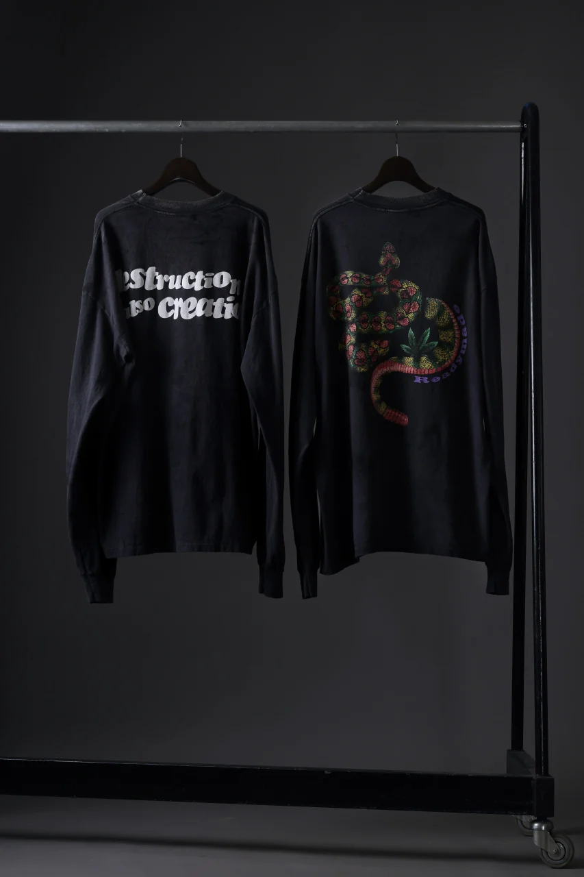 READYMADE L/S T-SHIRT SNAKE (BLACK) - Image 32