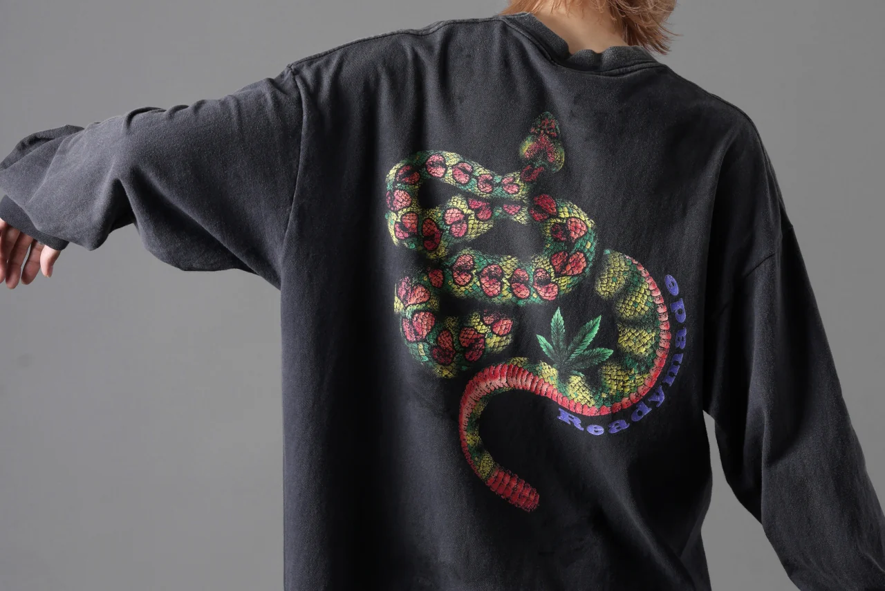 READYMADE L/S T-SHIRT SNAKE (BLACK) - Image 34
