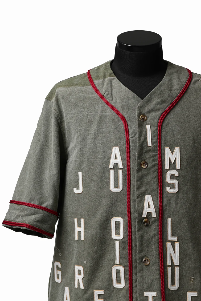 READYMADE MILITARY BASEBALL SHIRT (KHAKI GREEN #A) - Image 10