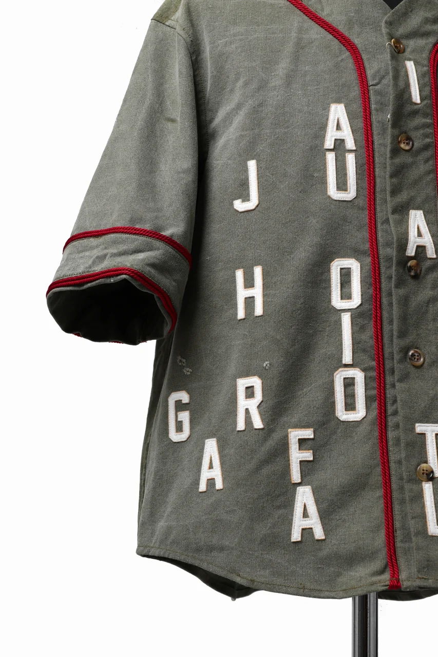 READYMADE MILITARY BASEBALL SHIRT (KHAKI GREEN #A) - Image 11