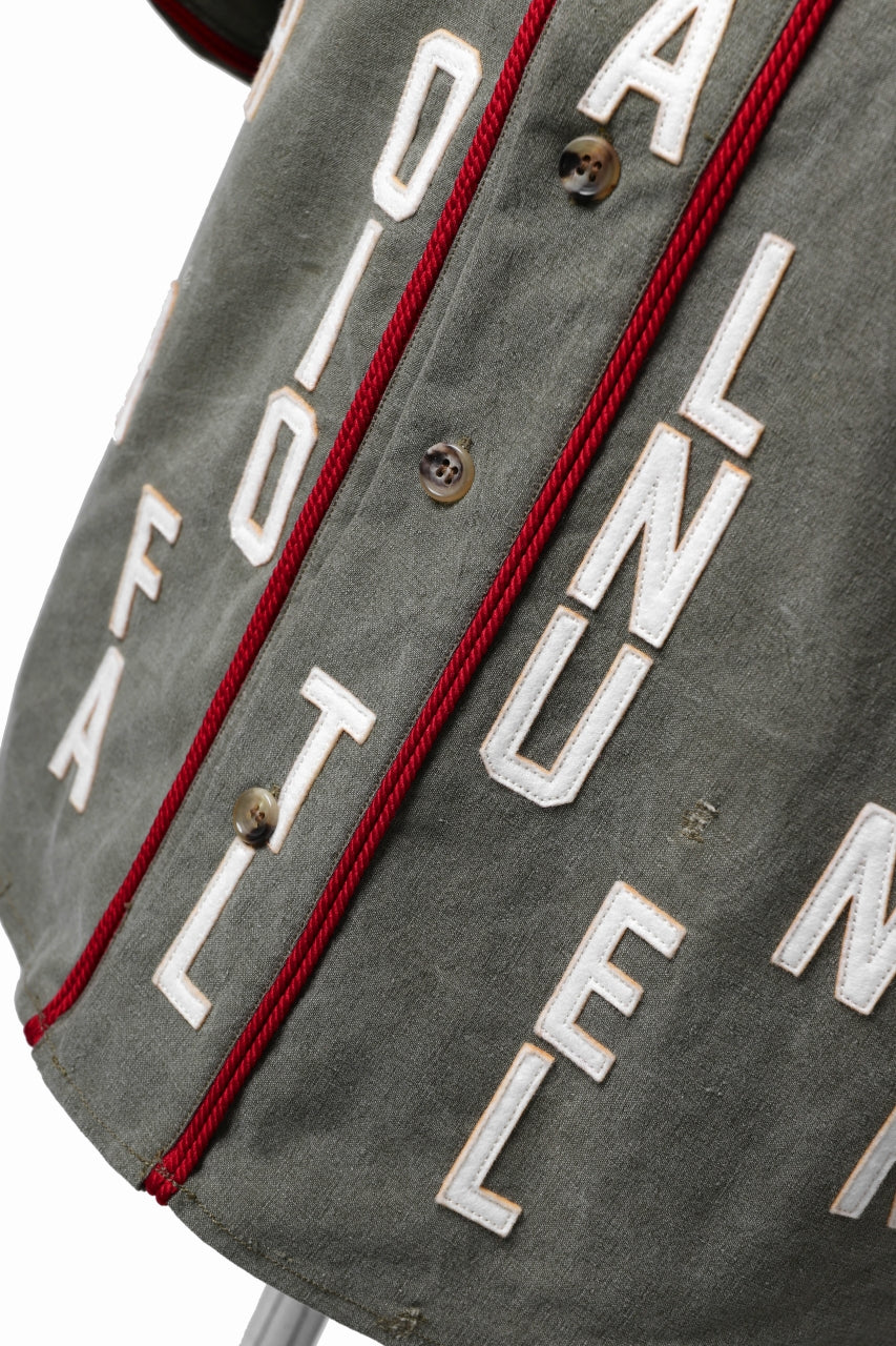 READYMADE MILITARY BASEBALL SHIRT (KHAKI GREEN #A) - Image 13