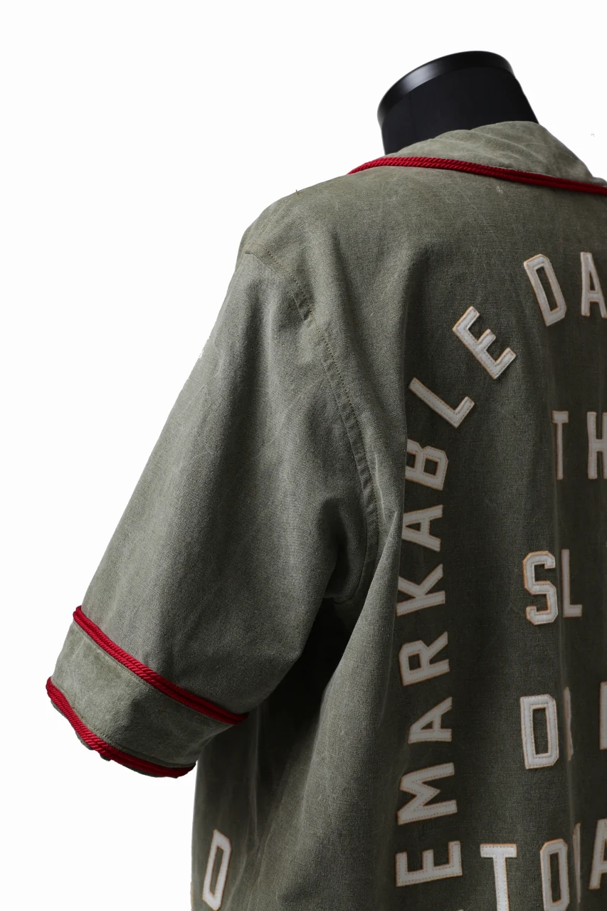 READYMADE MILITARY BASEBALL SHIRT (KHAKI GREEN #A) - Image 14
