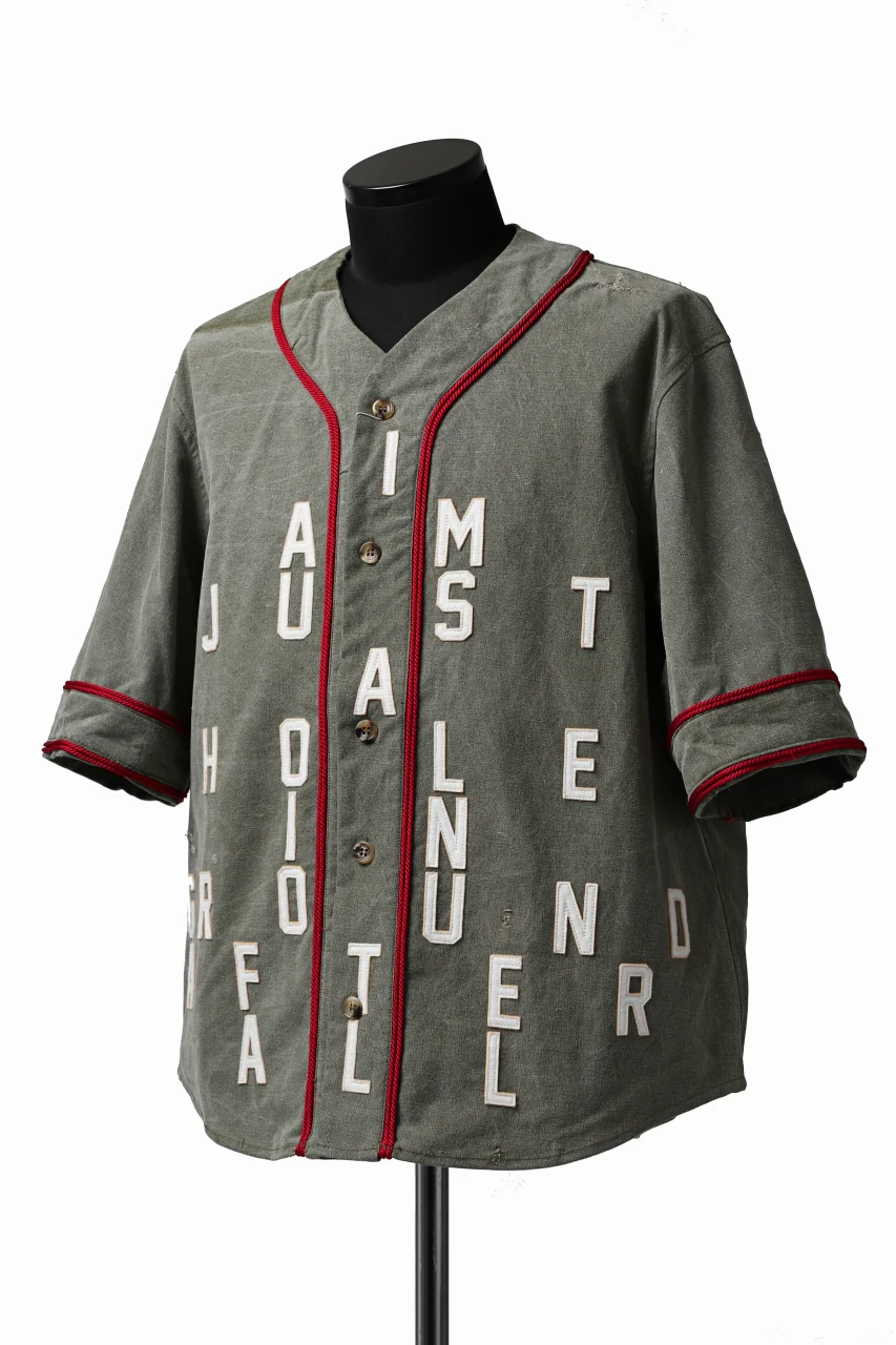 READYMADE MILITARY BASEBALL SHIRT (KHAKI GREEN #A) - Image 5