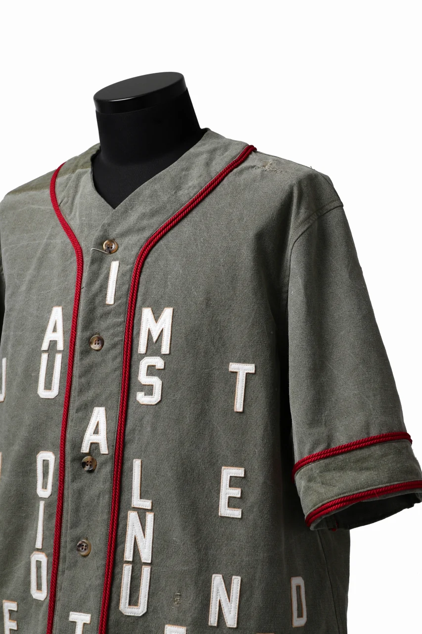READYMADE MILITARY BASEBALL SHIRT (KHAKI GREEN #A) - Image 8