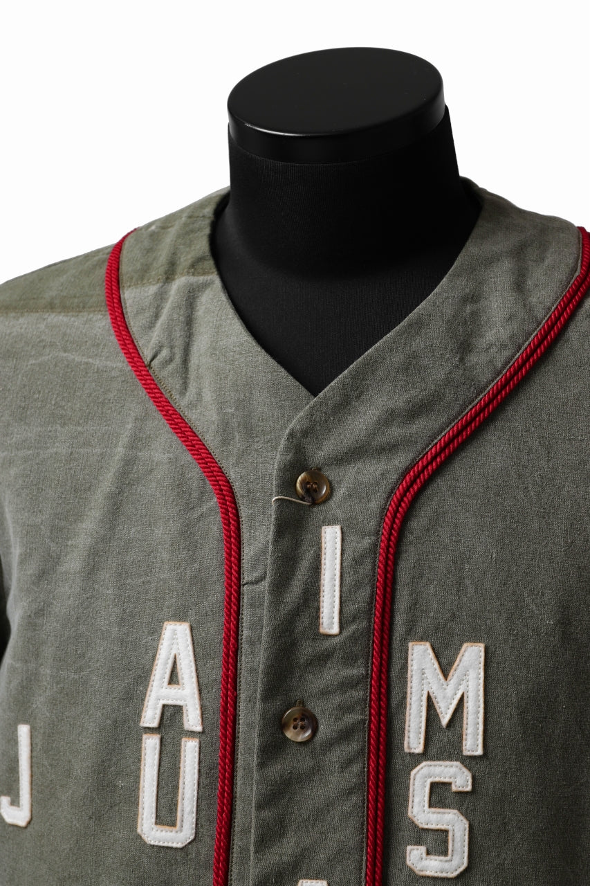 READYMADE MILITARY BASEBALL SHIRT (KHAKI GREEN #A) - Image 9