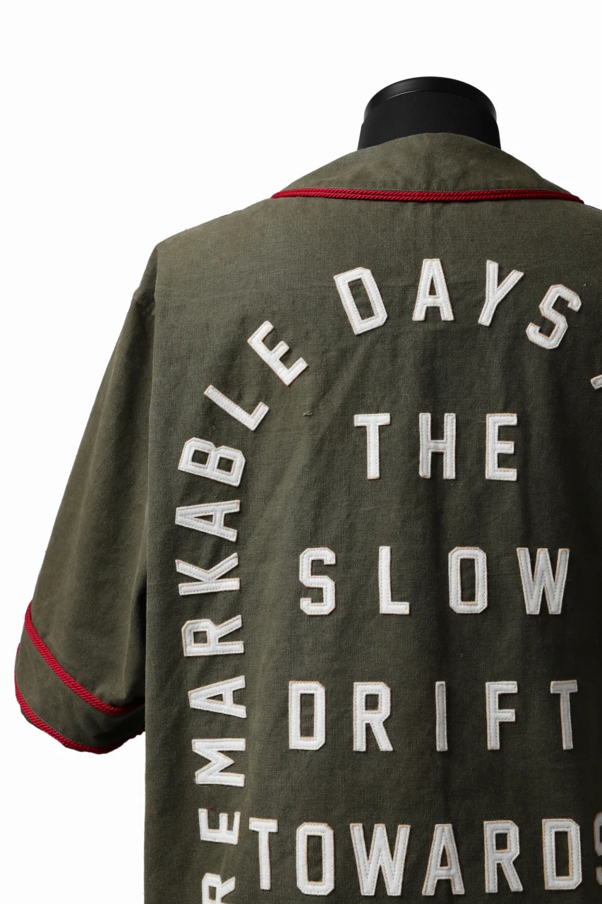 READYMADE MILITARY BASEBALL SHIRT (KHAKI GREEN #B) - Image 12