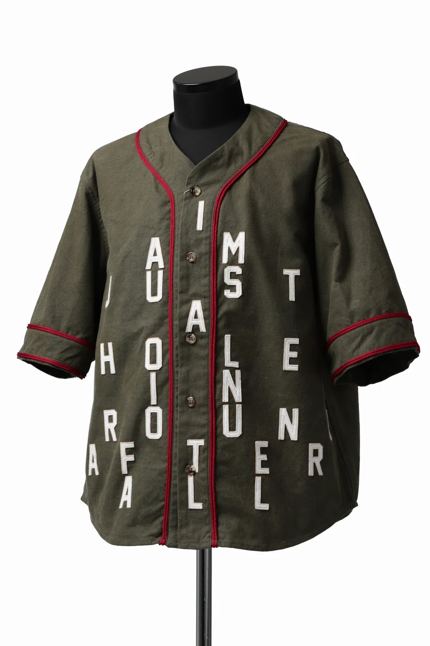 READYMADE MILITARY BASEBALL SHIRT (KHAKI GREEN #B) - Image 2