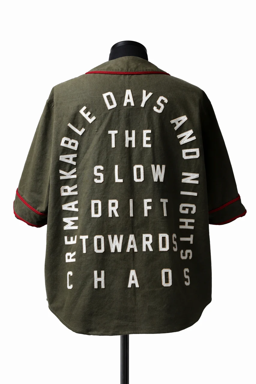 READYMADE MILITARY BASEBALL SHIRT (KHAKI GREEN #B) - Image 3