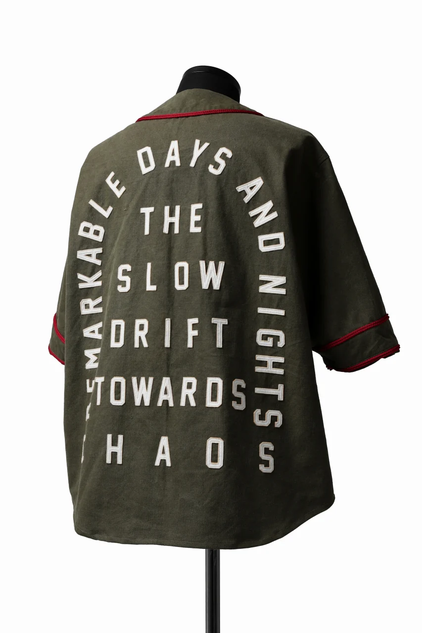 READYMADE MILITARY BASEBALL SHIRT (KHAKI GREEN #B) - Image 4