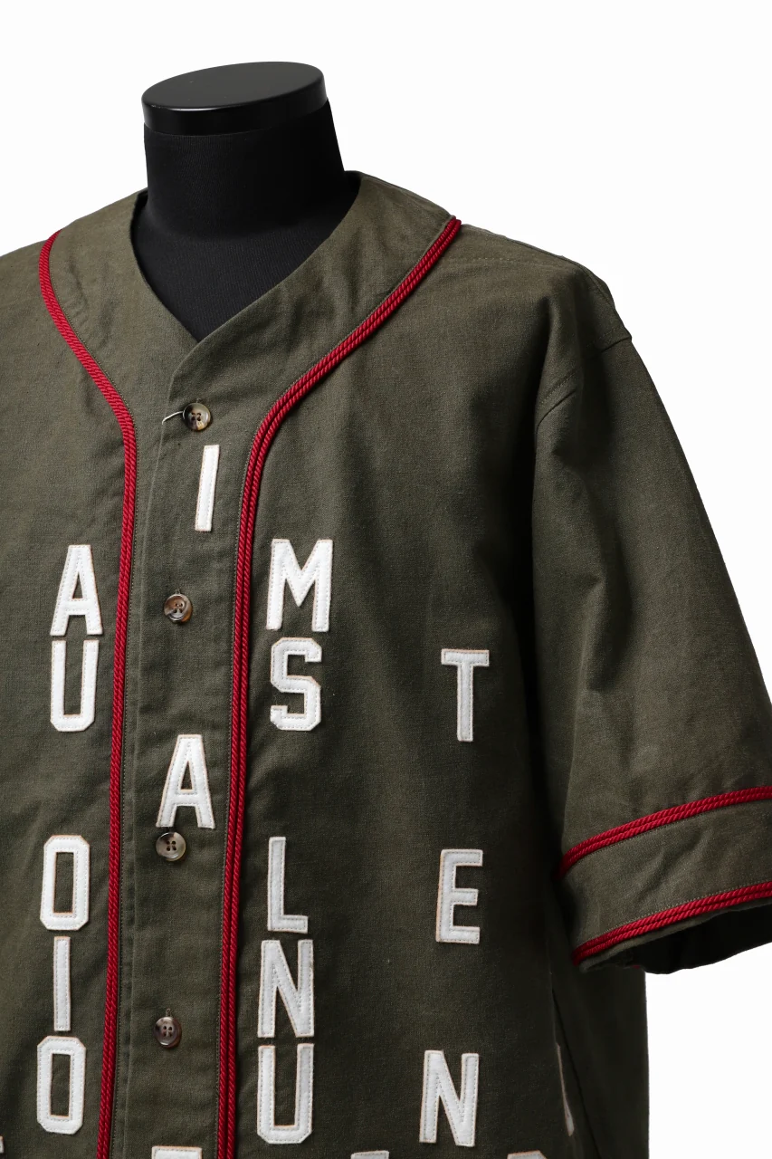 READYMADE MILITARY BASEBALL SHIRT (KHAKI GREEN #B) - Image 5