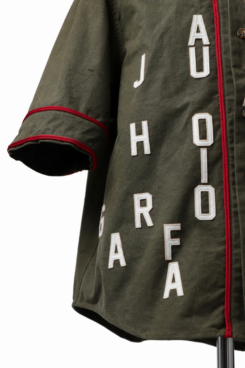 READYMADE MILITARY BASEBALL SHIRT (KHAKI GREEN #B) - Image 8