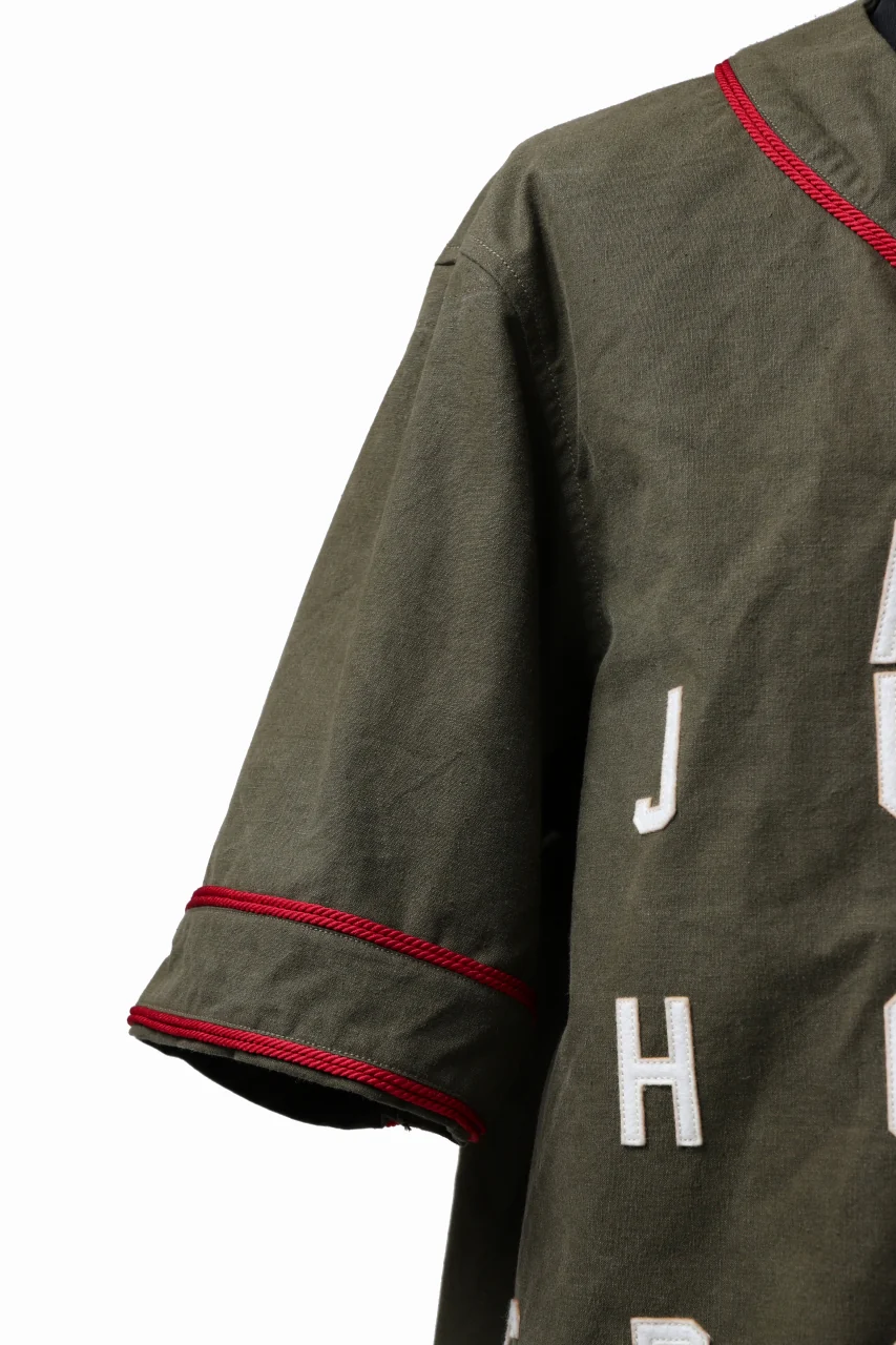 READYMADE MILITARY BASEBALL SHIRT (KHAKI GREEN #B) - Image 9