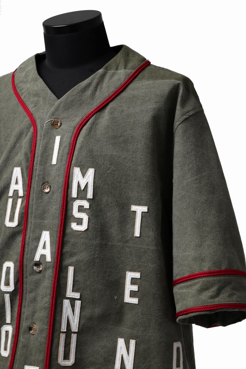 READYMADE MILITARY BASEBALL SHIRT (KHAKI GREEN #C) - Image 10