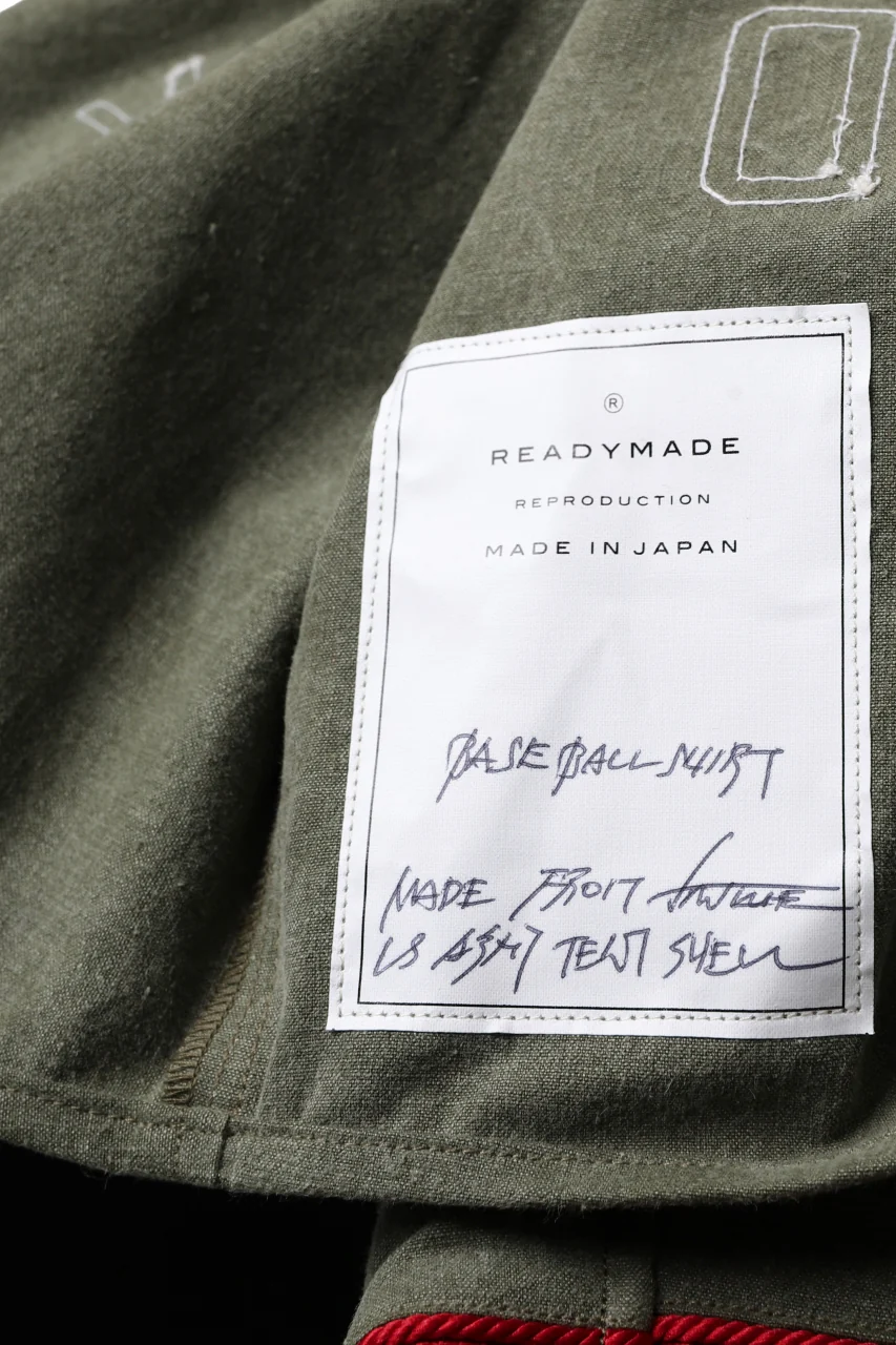 READYMADE MILITARY BASEBALL SHIRT (KHAKI GREEN #C) - Image 15