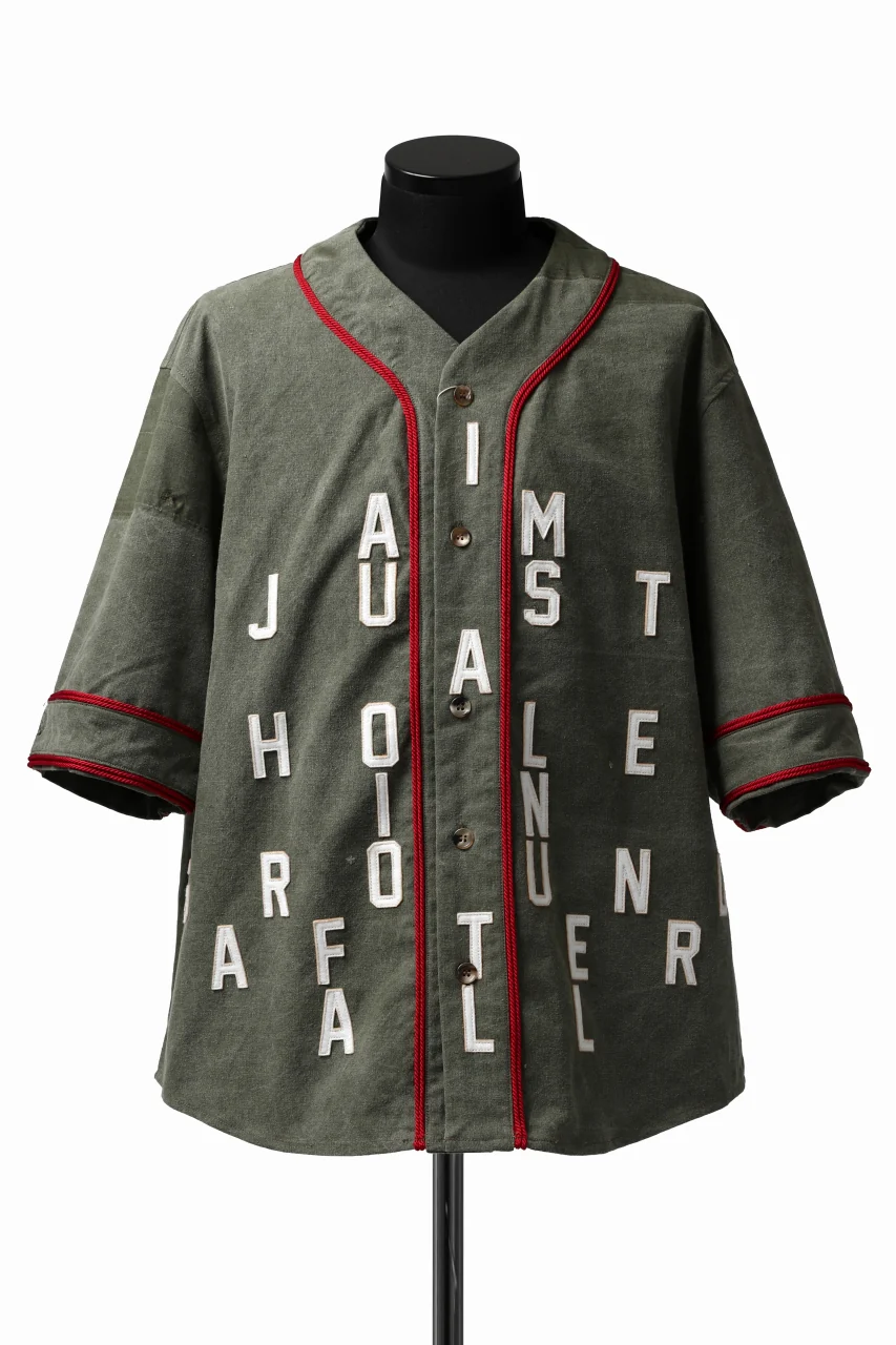 READYMADE MILITARY BASEBALL SHIRT (KHAKI GREEN #C) - Image 2