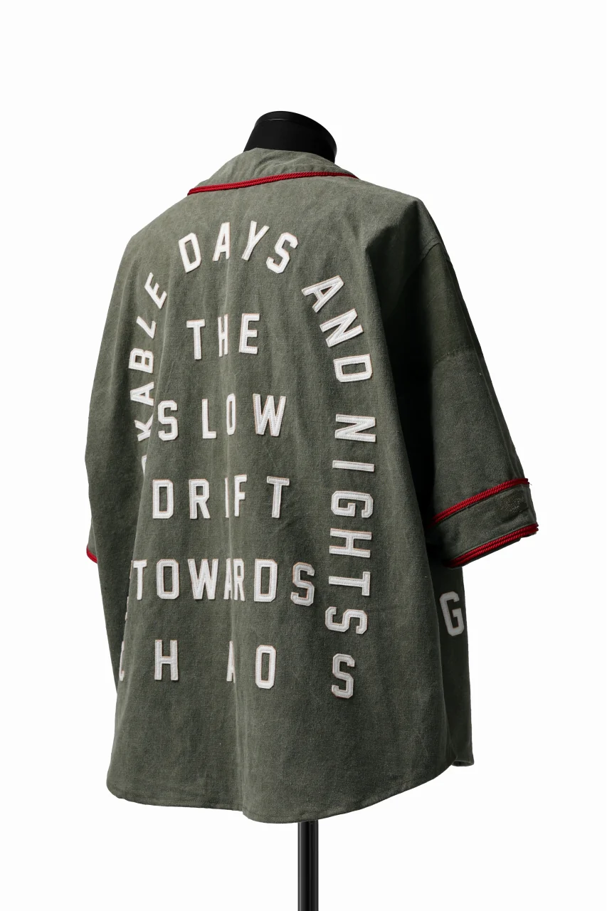 READYMADE MILITARY BASEBALL SHIRT (KHAKI GREEN #C) - Image 5