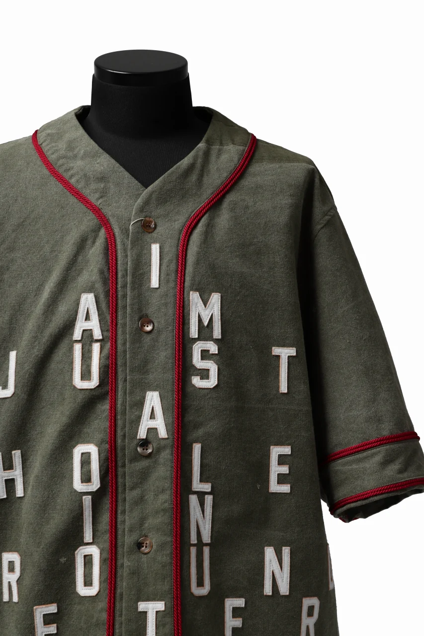 READYMADE MILITARY BASEBALL SHIRT (KHAKI GREEN #C) - Image 6