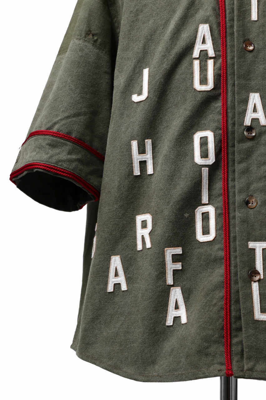 READYMADE MILITARY BASEBALL SHIRT (KHAKI GREEN #C) - Image 7
