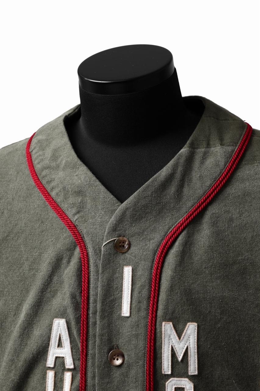 READYMADE MILITARY BASEBALL SHIRT (KHAKI GREEN #C) - Image 8