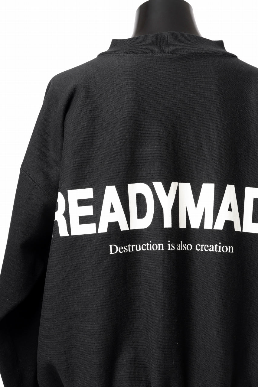 READYMADE MOCK NECK SWEAT SHIRT (BLACK) - Image 12