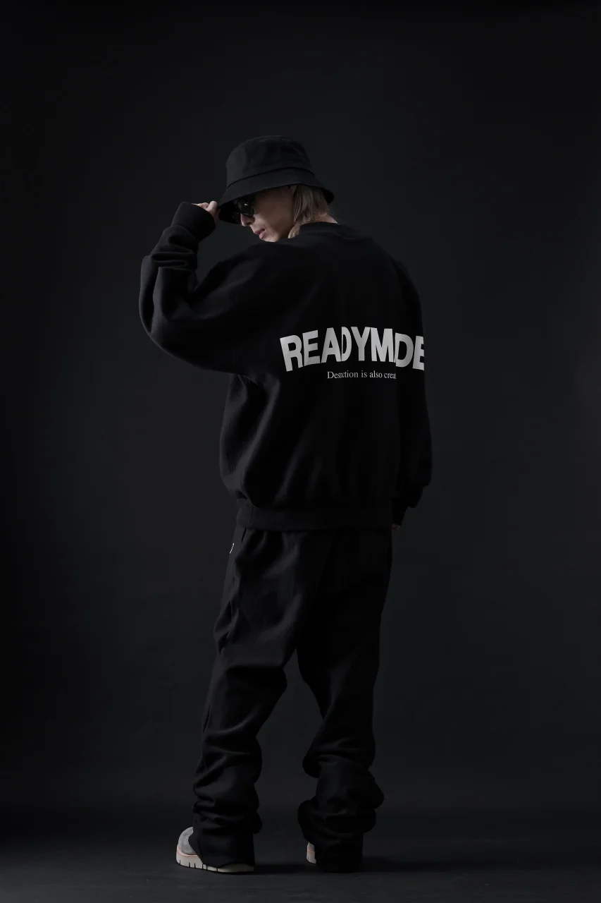 READYMADE MOCK NECK SWEAT SHIRT (BLACK) - Image 19