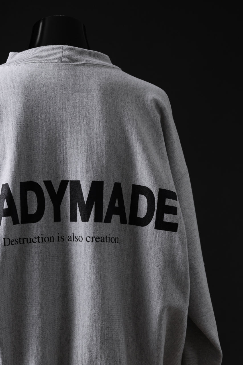 READYMADE MOCK NECK SWEAT SHIRT (GRAY) - Image 11