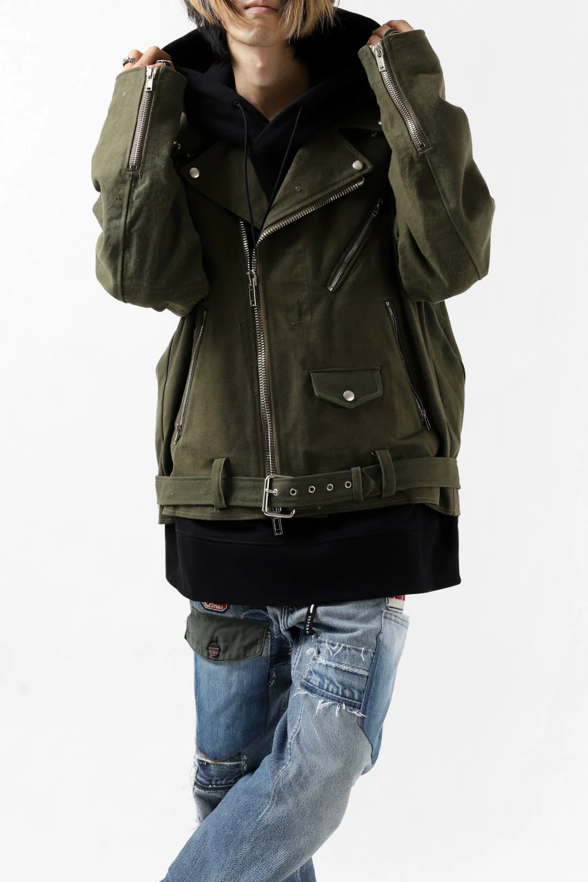 READYMADE MOTORCYCLE JACKET (GREEN #B) - Image 36