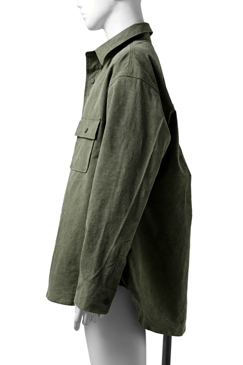 READYMADE OVERSIZE SHIRT (KHAKI GREEN #B) - Image 4