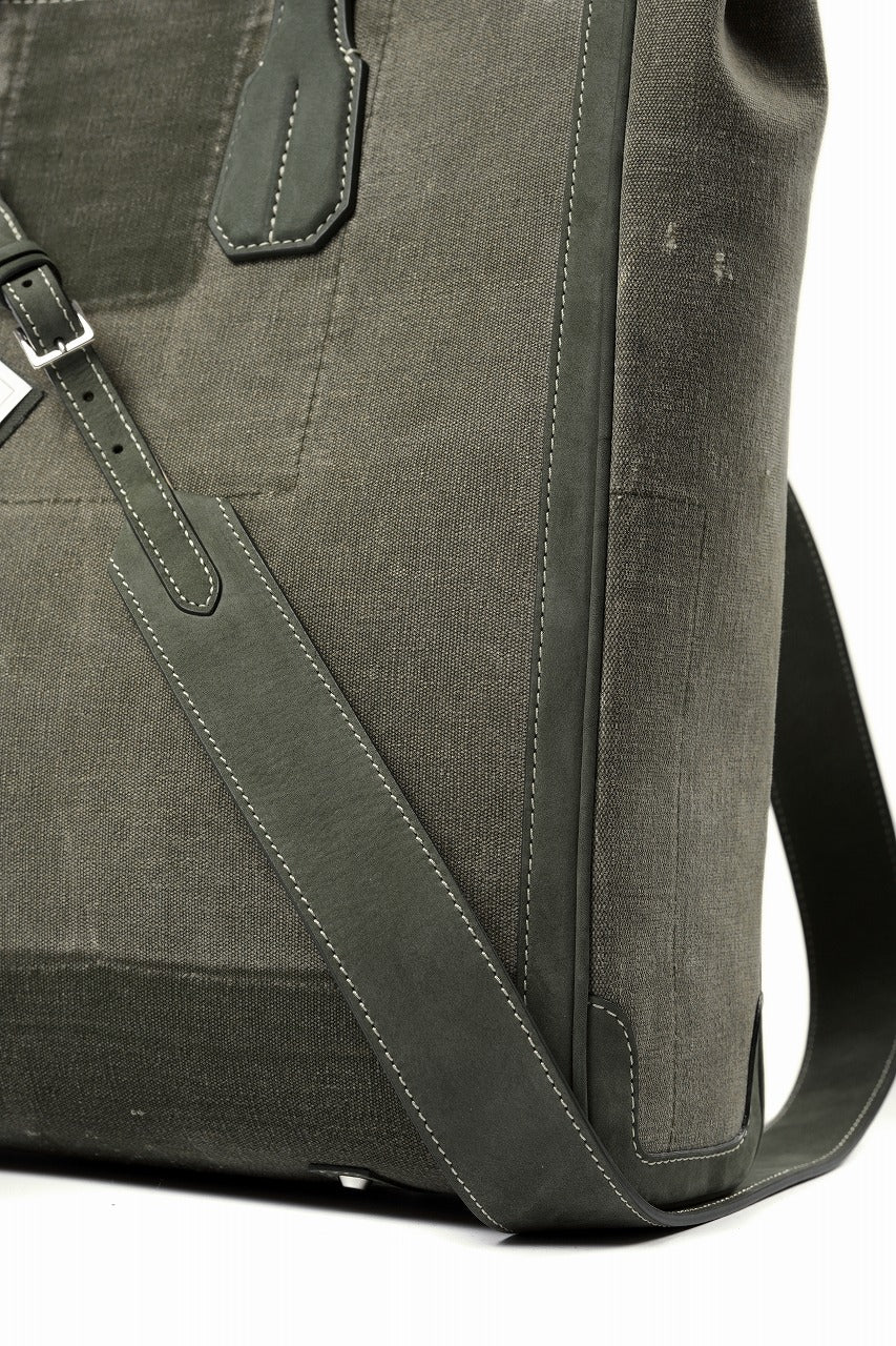 READYMADE PEGGY BAG NO LOGO - Remade from Vintage Military Canvas (KHAKI) - Image 5