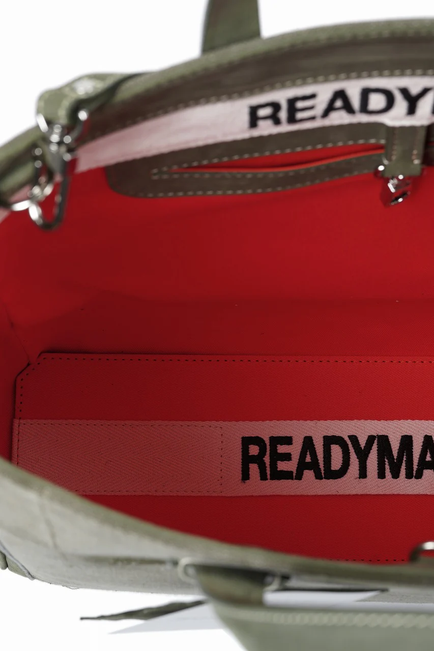 READYMADE PEGGY BAG NO LOGO - Remade from Vintage Military Canvas (KHAKI) - Image 6