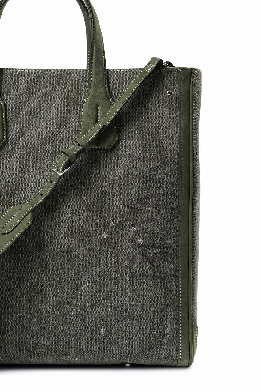 READYMADE PEGGY BAG - Remade from Vintage Military Canvas (KHAKI) - Image 6