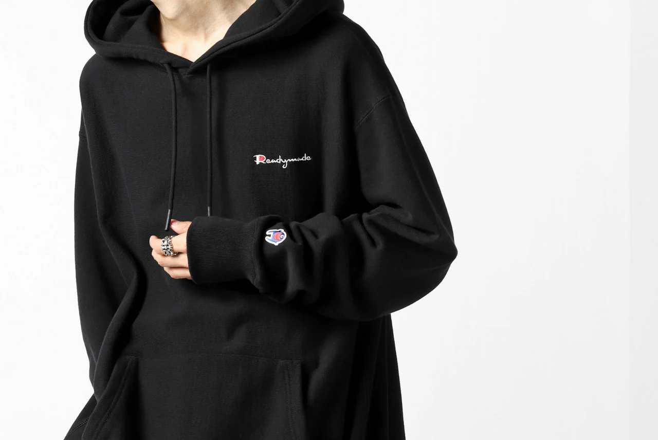READYMADE PIONCHAM SWEAT HOODIE (BLACK) - Image 38