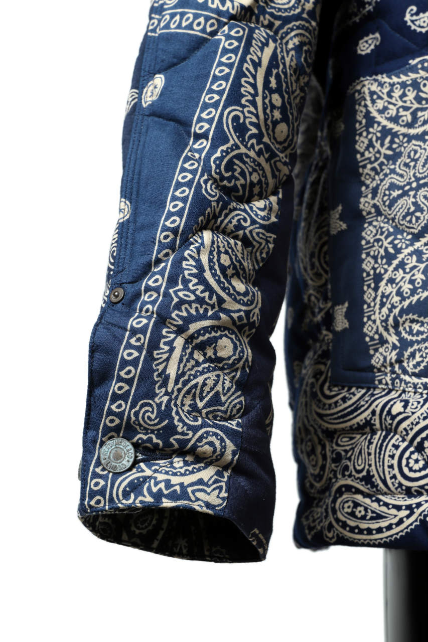 READYMADE QUILTED BANDANA BURN COAT (NAVY) - Image 10