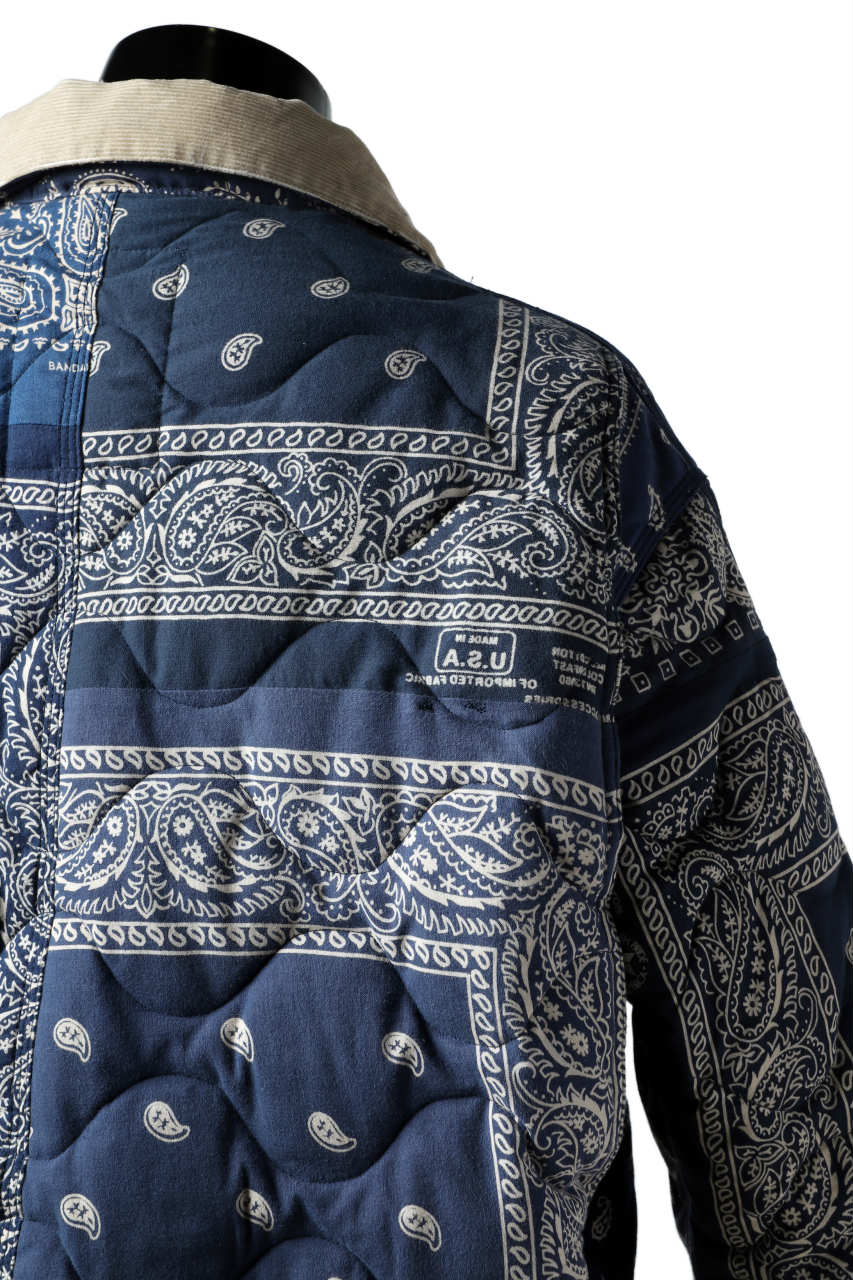 READYMADE QUILTED BANDANA BURN COAT (NAVY) - Image 22