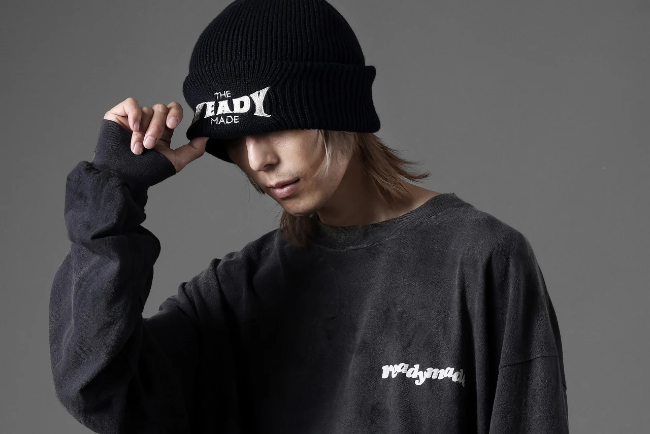 READYMADE RECYCLE WOOL KNIT CAP (BLACK) - Image 15