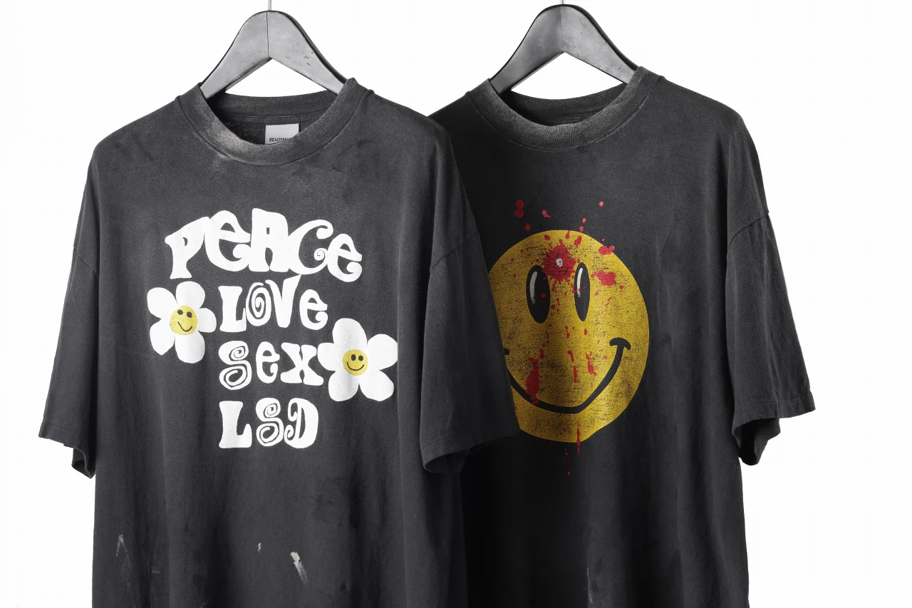 READYMADE S/S PEACE T-SHIRT (BLACK) - Image 56