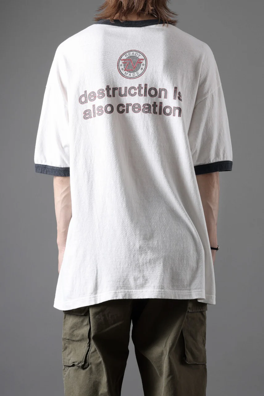 READYMADE S/S RINGER T-SHIRT (WHITE) - Image 5