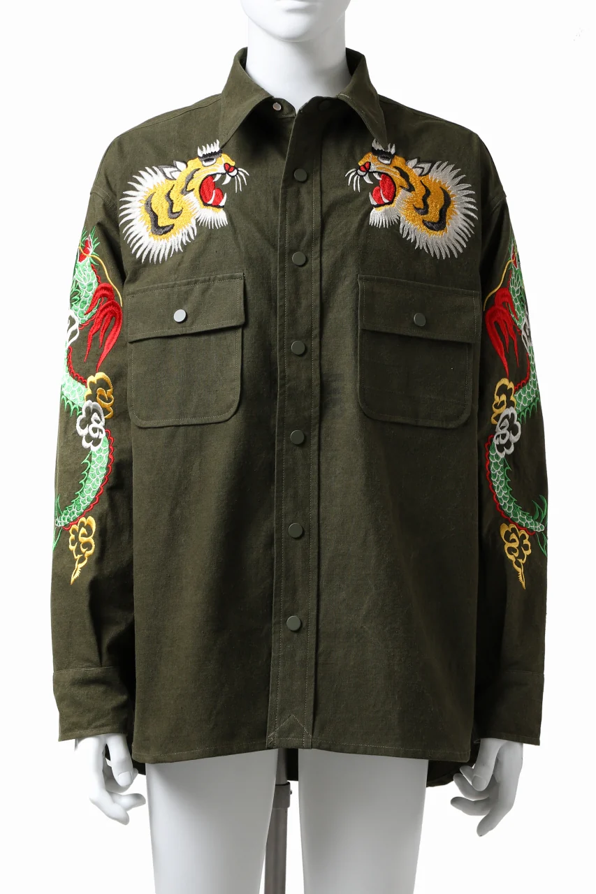 READYMADE SKA SHIRT-JACKET (KHAKI GREEN) - Image 10