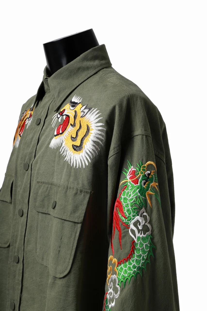READYMADE SKA SHIRT-JACKET (KHAKI GREEN) - Image 20